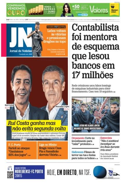 Jornal de Notícias – 27/10/2025