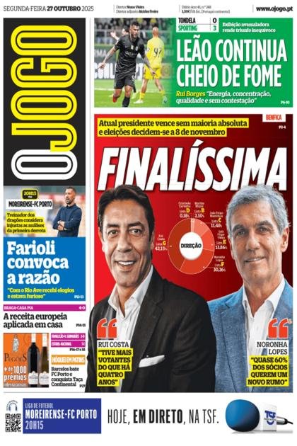 O Jogo – 27/10/2025