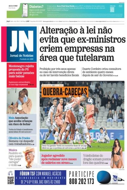 Jornal de Notícias – 28/10/2025