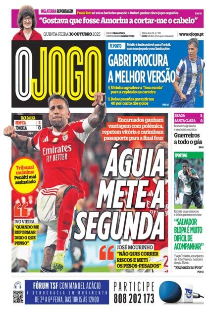 O Jogo – 30/10/2025
