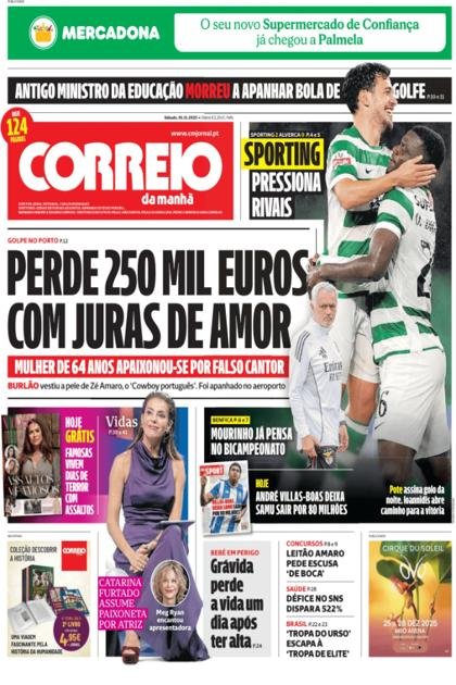 Correio da Manhã + MaisSport + Vidas – 1/11/2025