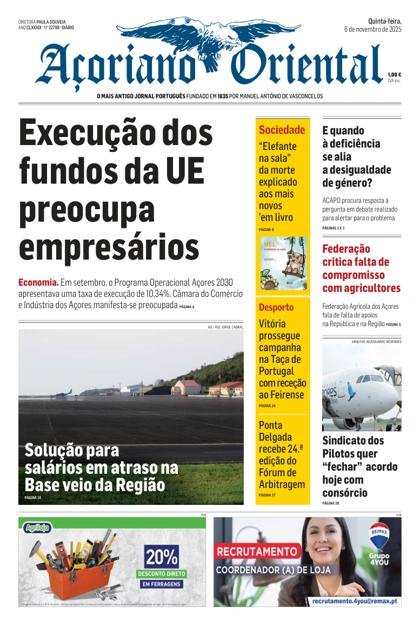 Açoriano Oriental – 6/11/2025