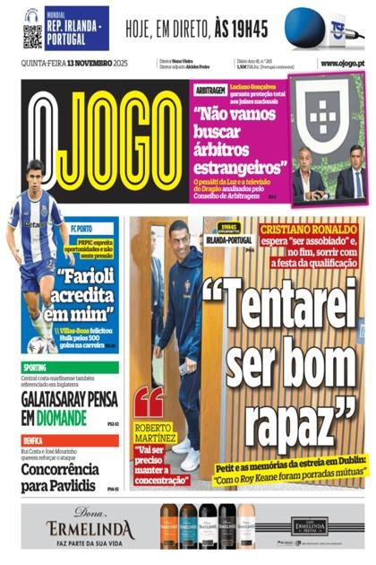O Jogo – 13/11/2025