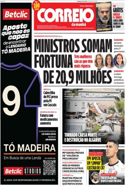 Correio da Manhã + Domingo – 16/11/2025