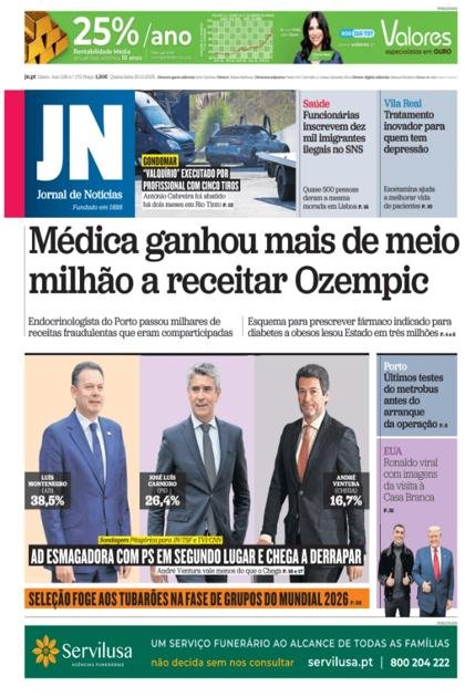 Jornal de Notícias – 20/11/2025