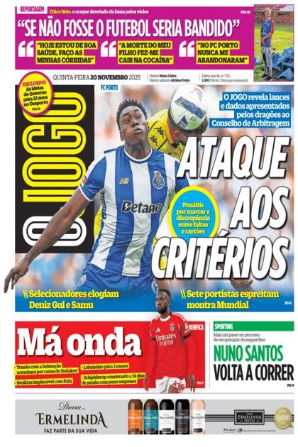 O Jogo – 20/11/2025