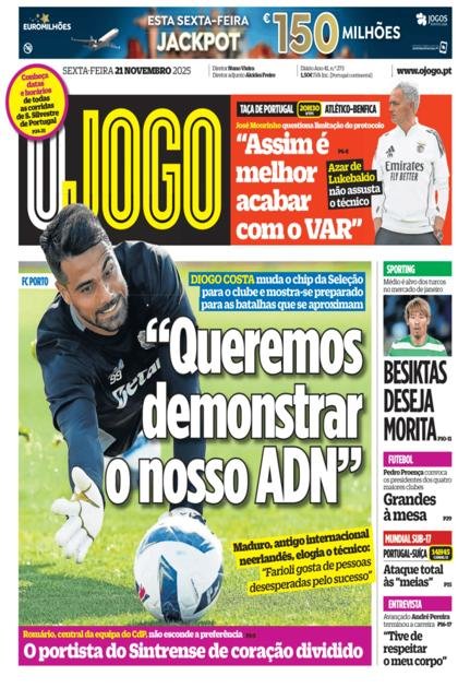 O Jogo – 21/11/2025