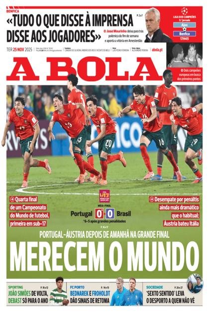 A Bola – 25/11/2025