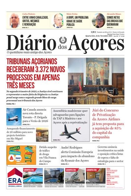 iário dos Açores – 26/11/2025