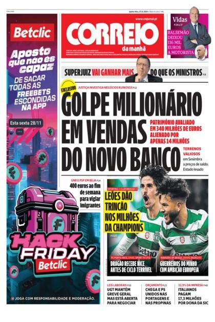 Correio da Manhã – 27/11/2025