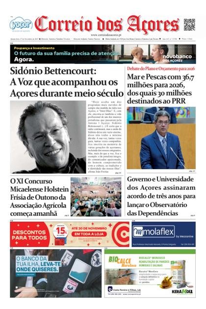 Correio dos Açores – 27/11/2025