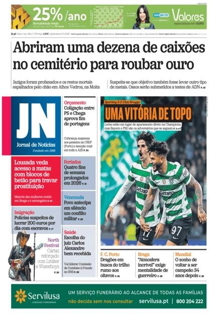 Jornal de Notícias – 27/11/2025