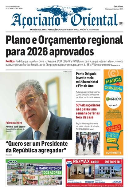 Açoriano Oriental – 28/11/2025