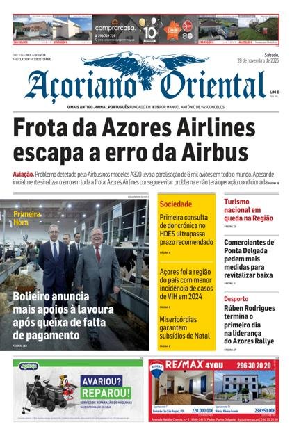 Açoriano Oriental – 29/11/2025