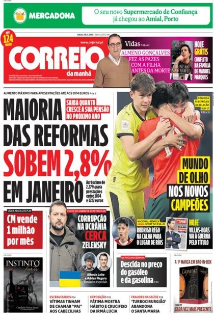 Correio da Manhã + MaisSport + Vidas – 29/11/2025