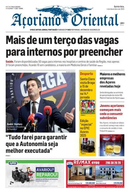 Açoriano Oriental – 4/12/2025