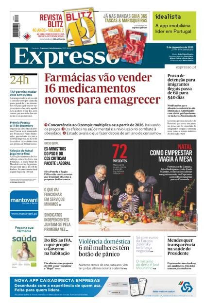 Expresso + Ideias + Economia + Golfe + E – 5/12/2025