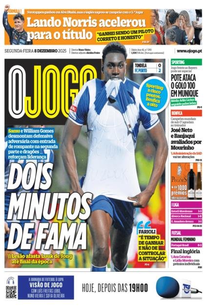 O Jogo – 8/12/2025
