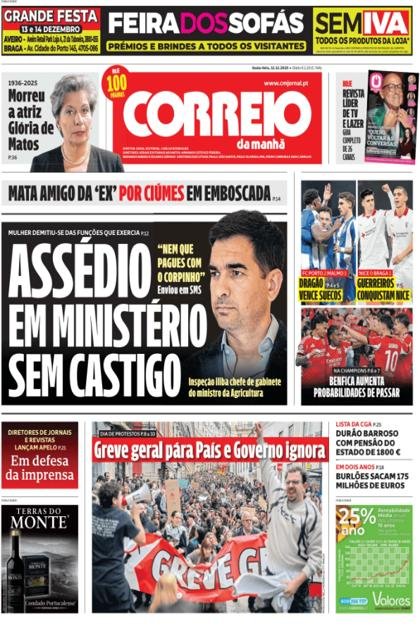 Correio da Manhã + Boa Onda – 12/12/2025