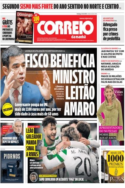 Correio da Manhã + Domingo – 14/12/2025