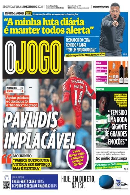 O Jogo – 15/12/2025