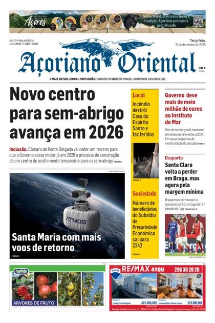 Açoriano Oriental – 16/12/2025