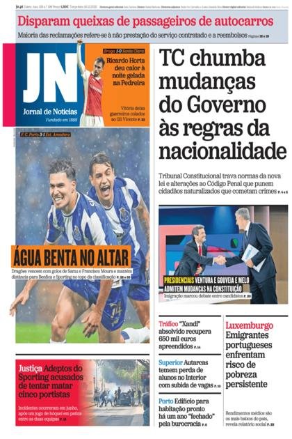 Jornal de Notícias – 16/12/2025