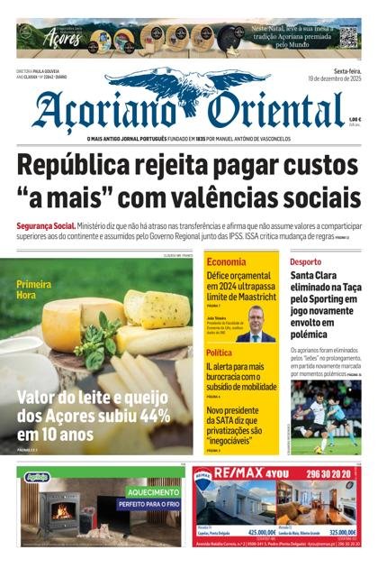 Açoriano Oriental – 19/12/2025