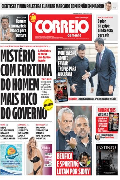 Correio da Manhã + Domingo – 21/12/2025