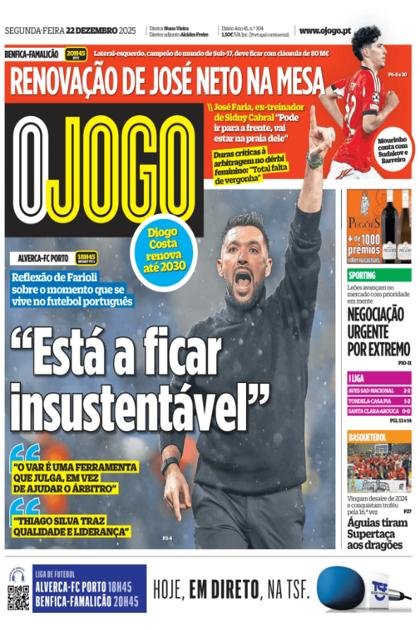 O Jogo – 22/12/2025