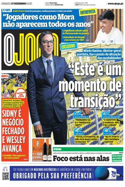 O Jogo – 27/12/2025