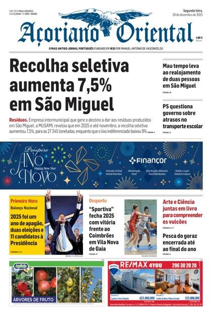 Açoriano Oriental – 29/12/2025