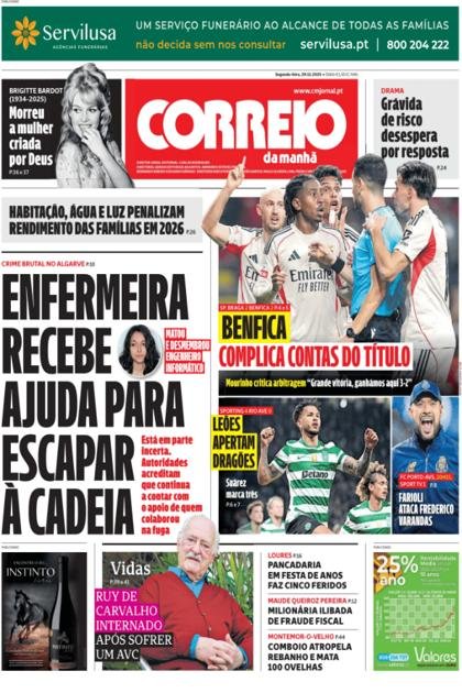 Correio da Manhã – 29/12/2025