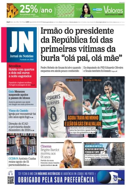Jornal de Notícias – 29/12/2025