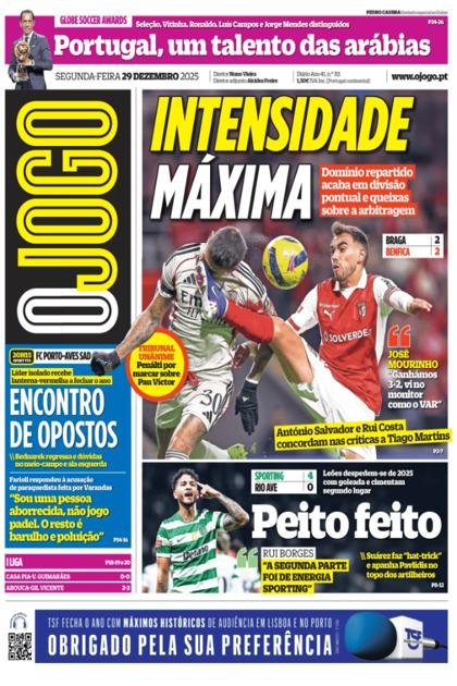 O Jogo – 29/12/2025