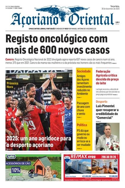 Açoriano Oriental – 30/12/2025