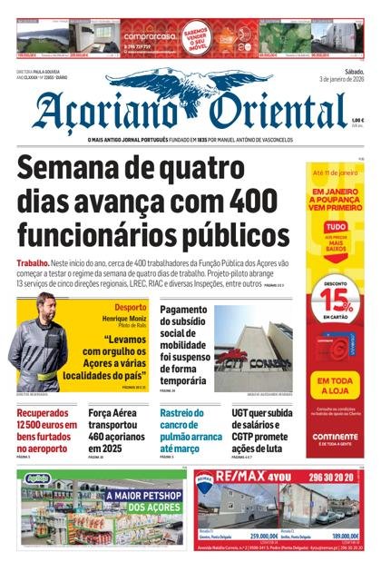 Açoriano Oriental – 3/01/2026