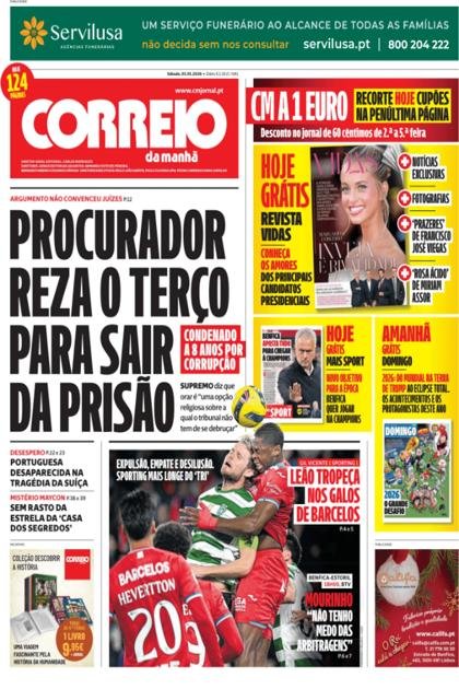 Correio da Manhã + MaisSport + Vidas – 3/01/2026