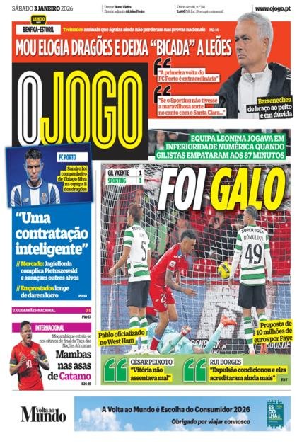 O Jogo – 3/01/2026