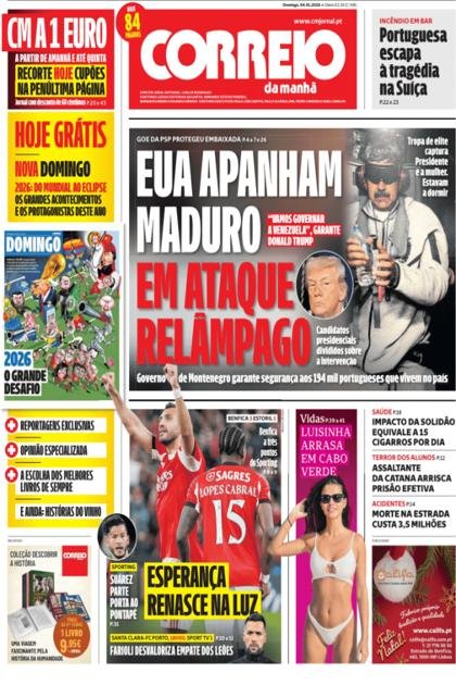 Correio da Manhã + Domingo – 4/01/2026