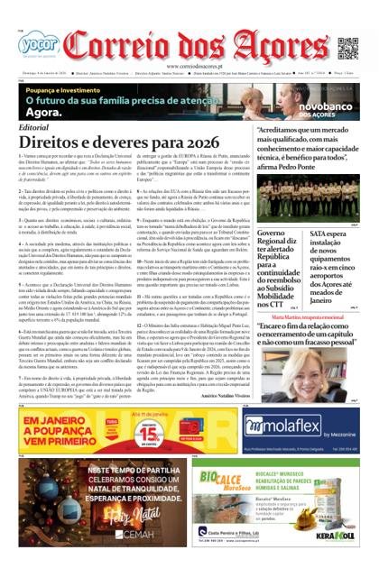 orreio dos Açores – 4/01/2026