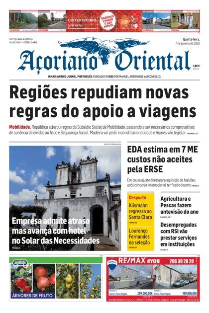 Açoriano Oriental – 7/01/2026