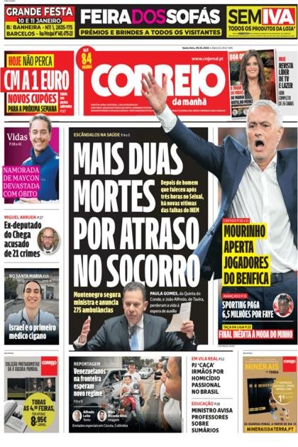 Correio da Manhã + Boa Onda – 9/01/2026