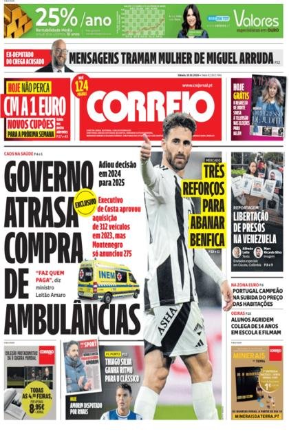 Correio da Manhã + MaisSport + Vidas – 10/01/2026