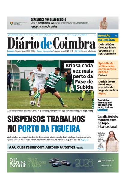 Diário de Coimbra – 15/01/2026