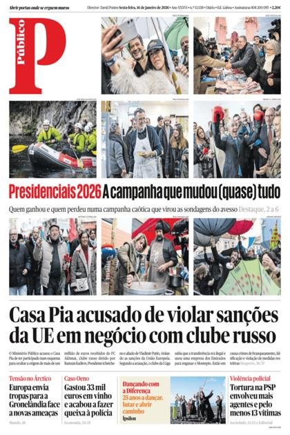 Público LX – 16/01/2026