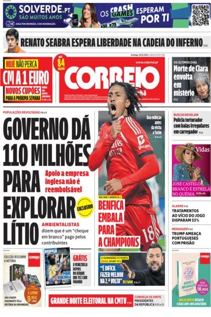 Correio da Manhã + Domingo – 18/01/2026