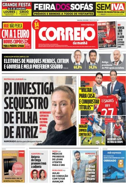 Correio da Manhã + Boa Onda – 23/01/2026