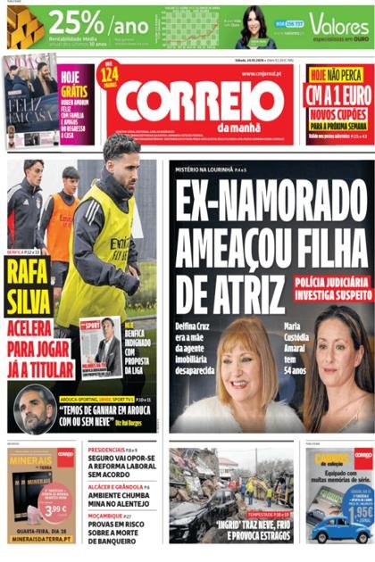 Correio da Manhã + MaisSport + Vidas – 24/01/2026