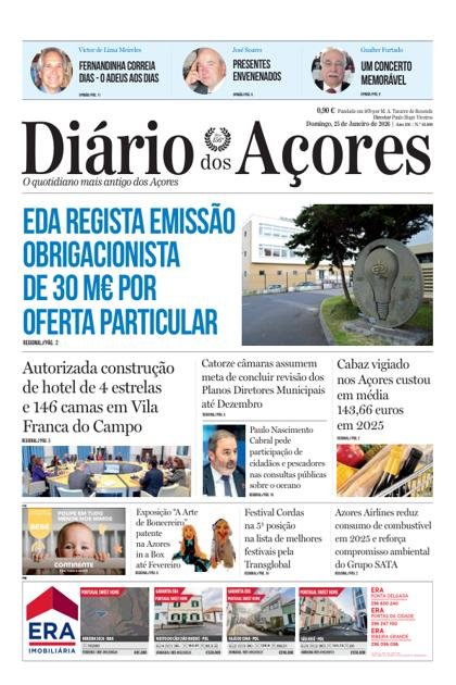Diário dos Açores – 25/01/2026